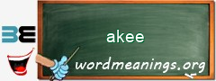 WordMeaning blackboard for akee